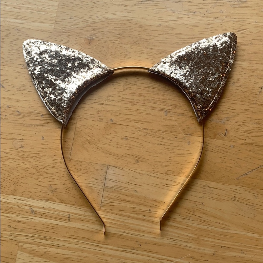 Gold Sparkly Cat Ears